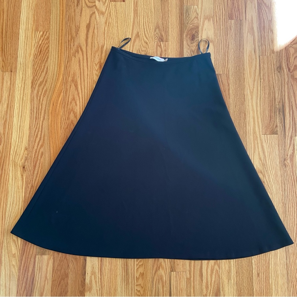 Calvin Klein A-line Black Black Midi Skirt- 6